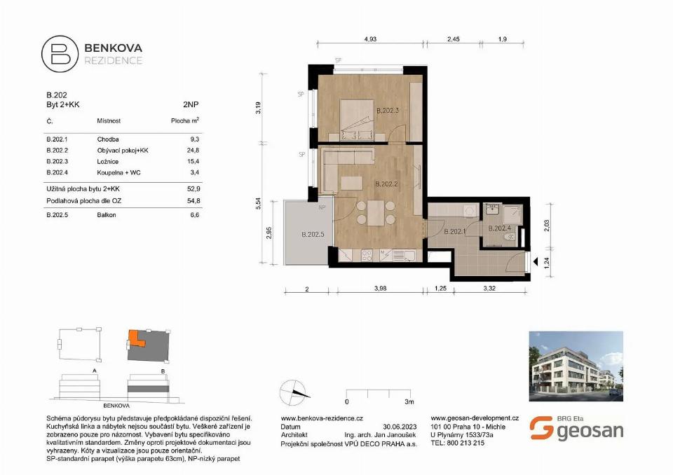 Prodej bytu 54 m²