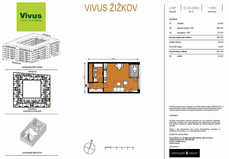 Prodej bytu 44 m²