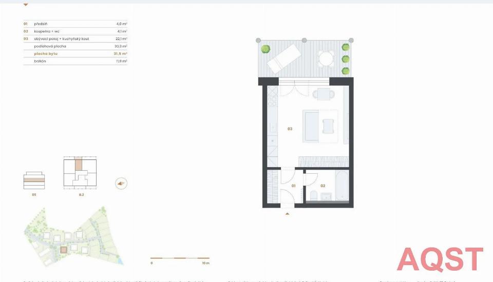 Prodej bytu 43 m²